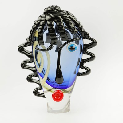 Lot 370 - A MURANO PICASSO STYLE FACE.