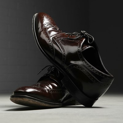 Lot 85 - PRADA WINGTIP DERBY SHOES 9.5