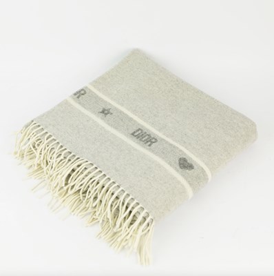 Lot 49 - CHRISTIAN DIOR 100% WOOL THROW IN GREY