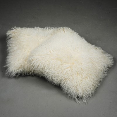 Lot 166 - FENDI HOME MONGOLIAN SHEEPSKIN CUSHIONS (2)