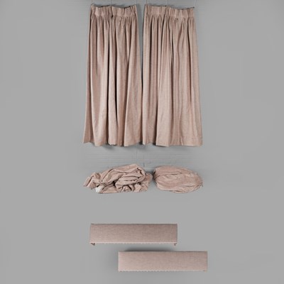 Lot 760 - CURTAINS, TWO PAIRS, PLUS TWO PELMETS (6)