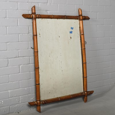 Lot 343 - FAUX BAMBOO MIRROR.