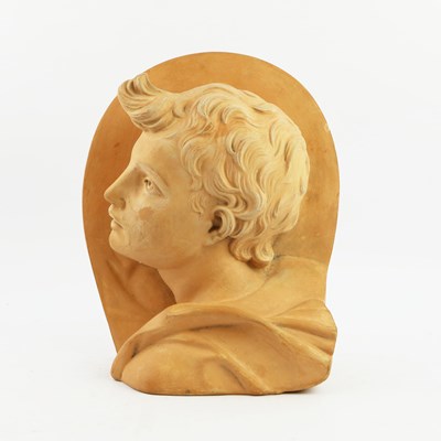 Lot 199 - R.DARLY PARIS FRENCH TERRACOTTA FLATBACK BUST.
