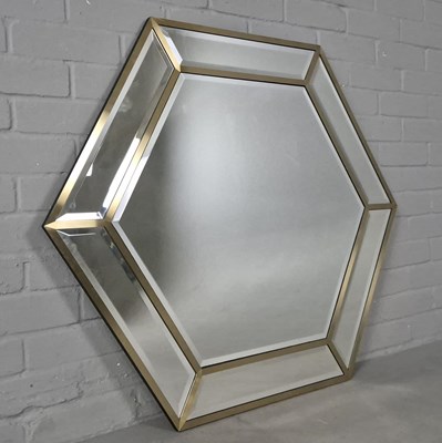 Lot 826 - HEXAGONAL WALL MIRROR