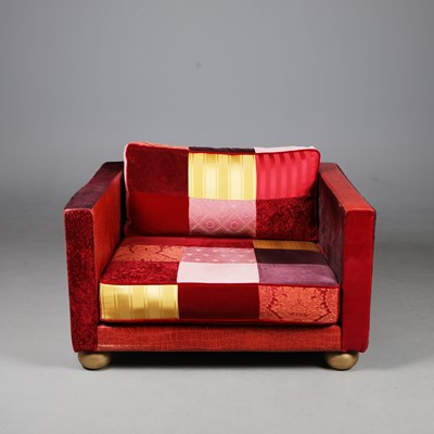 Lot 740 - PATCHWORK ARMCHAIR