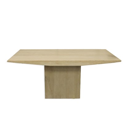 Lot 485 - RECTANGULAR TRAVERTINE DINING TABLE
