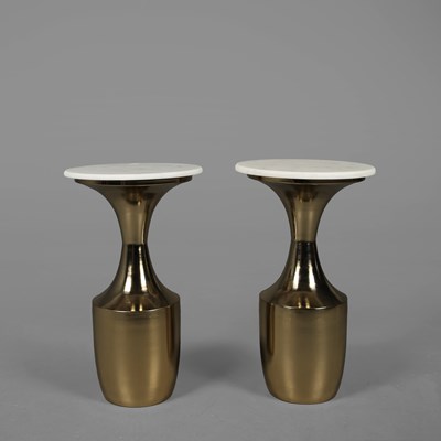 Lot 645 - SIDE TABLES, A PAIR