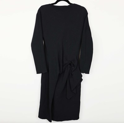 Lot 146 - LANVIN BLACK STRETCH WOOL DRESS - FR40