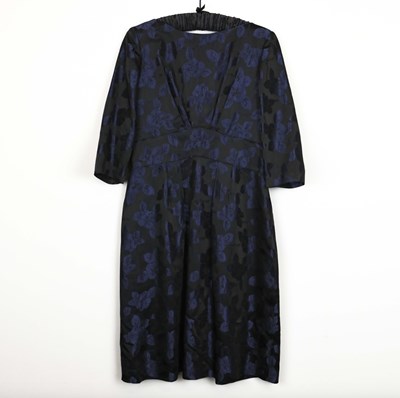 Lot 147 - DIOR FLORAL SILK SHEATH DRESS - UK M/L