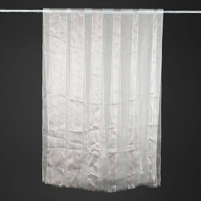 Lot 158 - ARMANI WHITE & PINK CHIFFON SCARF.