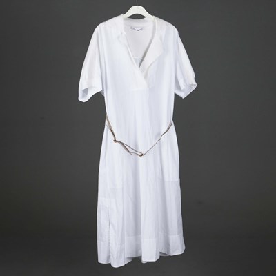 Lot 142 - AGNONA LONG WHITE DRESS.