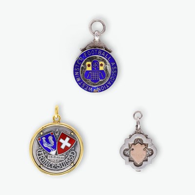 Lot 98 - THREE FOOTBALL MEDALS.