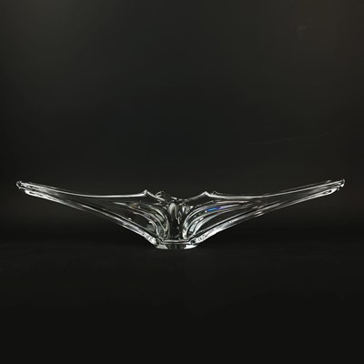 Lot 367 - A LARGE FRENCH GLASS CENTREPIECE BOWL.