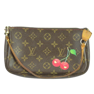 Lot 15 - LOUIS VUITTON x TAKASHI MURAKAMI MONOGRAM CHERRY POCHETTE ACCESSOIRES