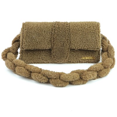 Lot 46 - JACQUEMUS LE BAMBIDOU SHEARLING SHOULDER BAG IN BROWN