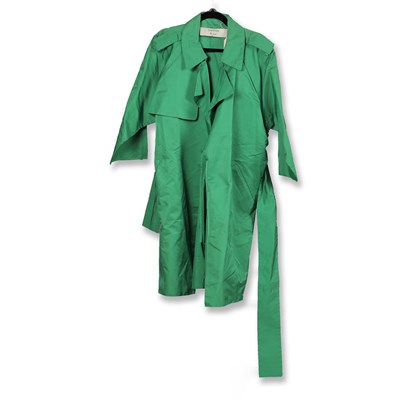 Lot 25 - LANVIN GREEN OVERSIZED TRENCH COAT - UK 14