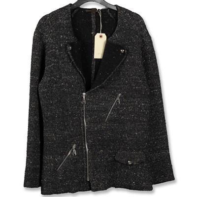 Lot 36 - LOUIS VUITTON BIKER TWEED JACKET - L