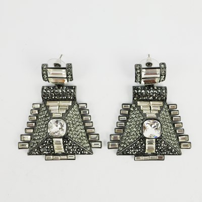 Lot 322 - A PAIR OF BUTLER AND WILSON EARRINGS