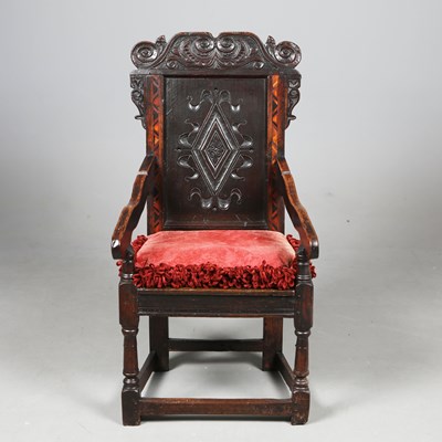 Lot 441 - 17th CENTURY YORKSHIRE WAINSCOTT ARMCHAIR