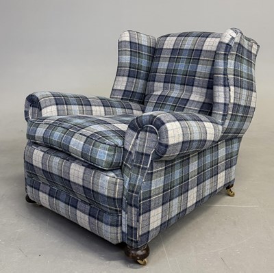 Lot 362 - EARLY 20TH CENTURY WING ARMCHAIR