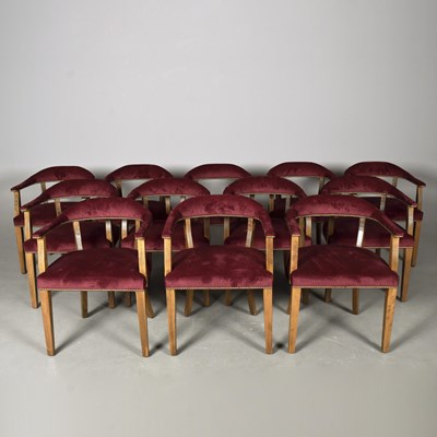 Lot 787 - DINING CHAIRS, A SET OF TWELVE