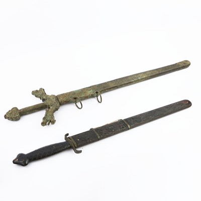 Lot 211 - CHINESE SWORDS. (2)