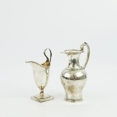 Lot 161 - TWO SILVER MILK JUGS