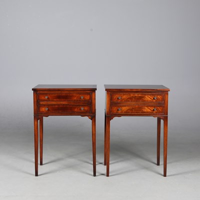Lot 337 - BEDSIDE CHESTS, A PAIR