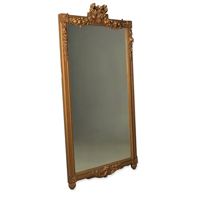 Lot 460 - OVERMANTEL MIRROR / PIER GLASS