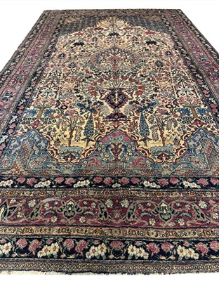 Lot 287 - ANTIQUE PERSIAN TEHRAN CARPET