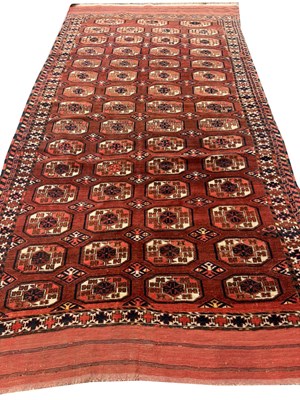 Lot 272 - ANTIQUE TURKMAN CARPET
