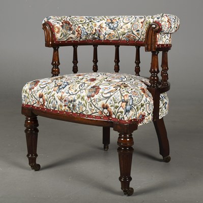 Lot 448 - VICTORIAN MAHOGANY DESK CHAIR