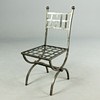 Lot 208 - METAL SIDE CHAIRS, A PAIR