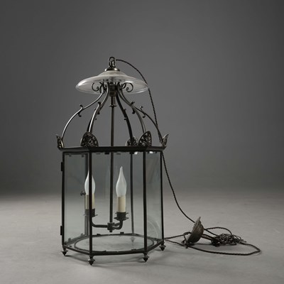 Lot 414 - VICTORIAN STYLE HALL LANTERN