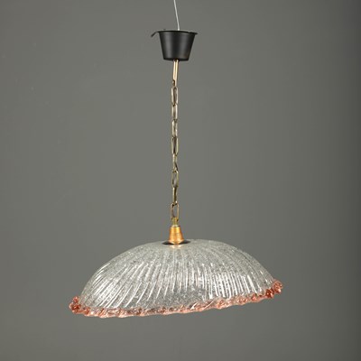 Lot 616 - 1970s ITALIAN BAROVIER & TOSO MURANO GLASS PENDANT LIGHT