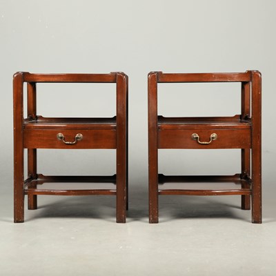 Lot 772 - TIERED SIDE TABLES, A PAIR