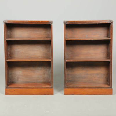 Lot 407 - SMALL BOOKCASES, A PAIR