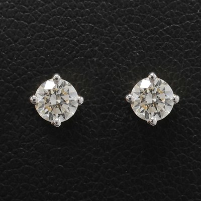 Lot 182 - A PAIR OF 18CT GOLD STUDS