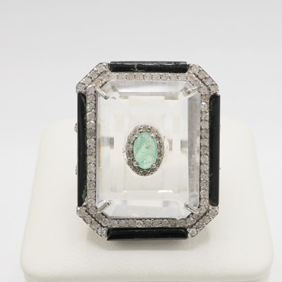 Lot 181 - ART DECO STYLE DRESS RING