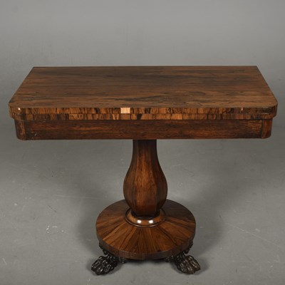 Lot 449 - WILLIAM IV ROSEWOOD CARD TABLE