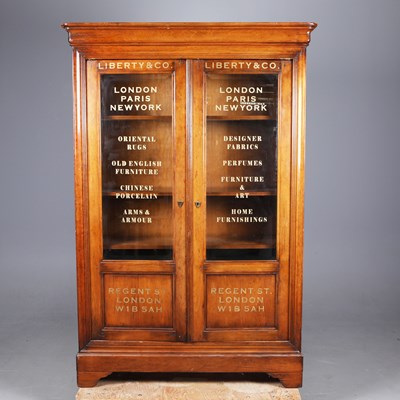 Lot 524 - LOUIS PHILIPPE STYLE CHERRYWOOD BIBLIOTHEQUE