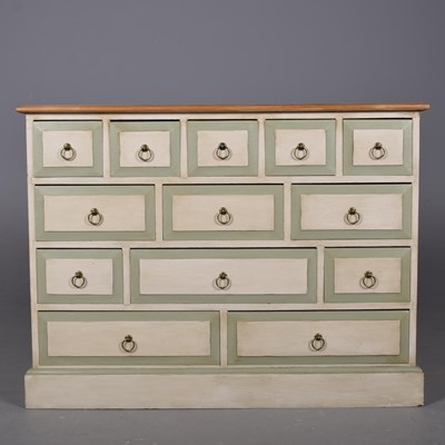 Lot 482 - PAINTED BANK OF DRAWERS