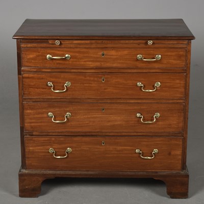 Lot 477 - GEORGE III MAHOGANY CHEST