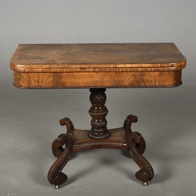 Lot 434 - GEORGE IV MAHOGANY TEA TABLE