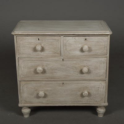 Lot 528 - VICTORIAN PAINTED CHEST