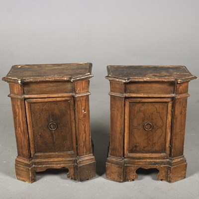 Lot 336 - BEDSIDE CABINETS, A PAIR, 19th C
