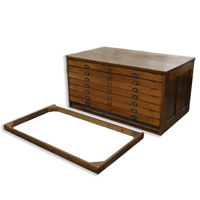 Lot 453 - A MID 20TH CENTURY ARCHITECT'S PLAN CHEST