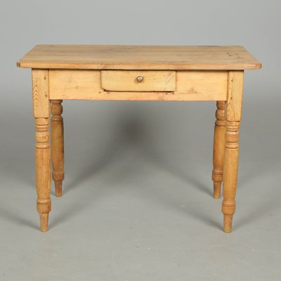 Lot 303 - A VICTORIAN STYLE PINE SIDE TABLE