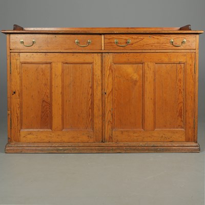 Lot 331 - A LATE VICTORIAN PITCH PINE SIDE CABINET