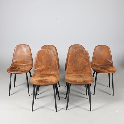 Lot 743 - SIX MODERN DINING CHAIRS